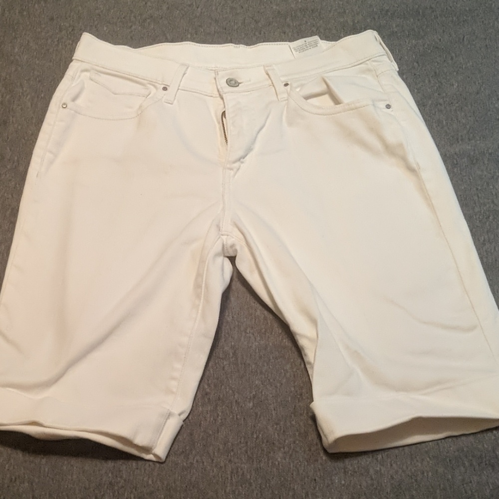 Levi White Denim Cut offs
